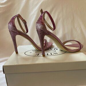 Steve Madden pink rhinestone sandals/Size 6 1/2